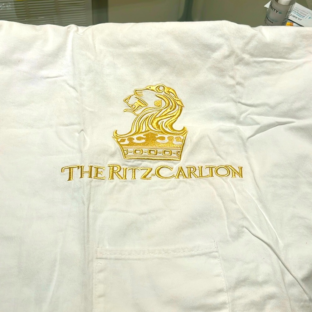 THE RITZ CARLTON Gold embroidered scarf bag or as need it